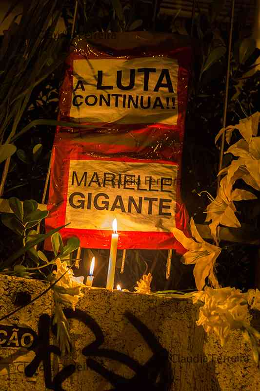 MARCHA TAMBORES POR MARIELLE E ANDERSON, 1 MÊS DE LUTA