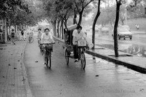 Ciclistas em Beijing