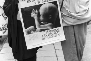 Manifestantes na Quarta Conferência Mundial sobre Mulheres