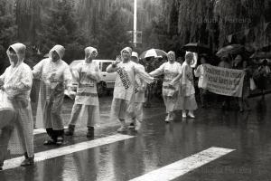 Manifestantes na Quarta Conferência Mundial sobre Mulheres