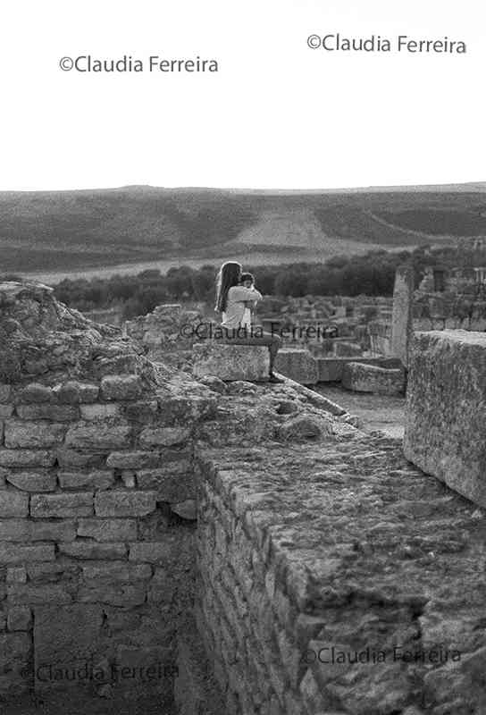 Woman & Baby At A Ruin